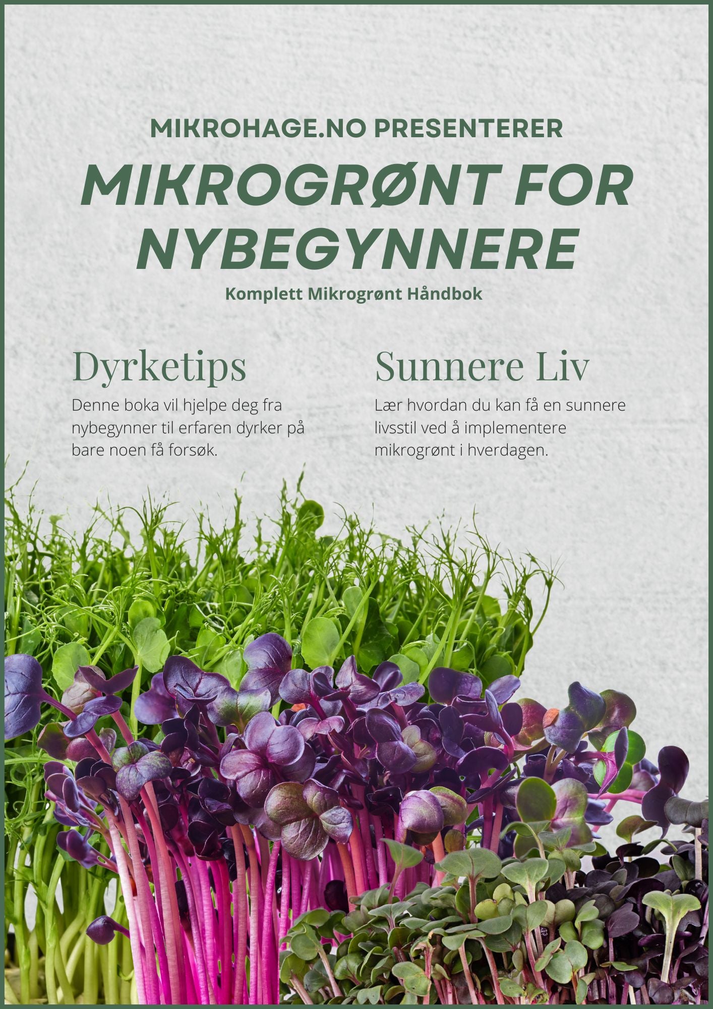 Mikrogrønt for nybegynnere GRATIS e-bok
